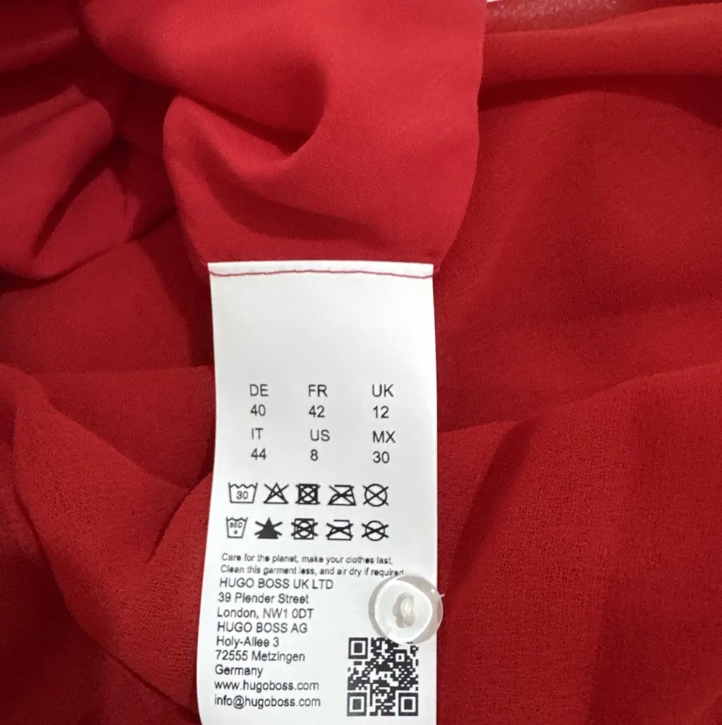 Boss Dress Red Viscose Never worn - Model View