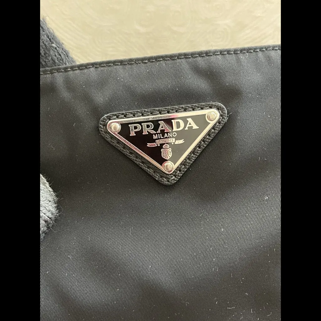 Prada Black Nylon Bag Black Very good - Back View