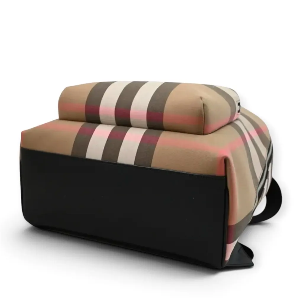 Burberry Backpack Burberry Jeff Check MultiColor Canvas Never worn, with tag - Model View