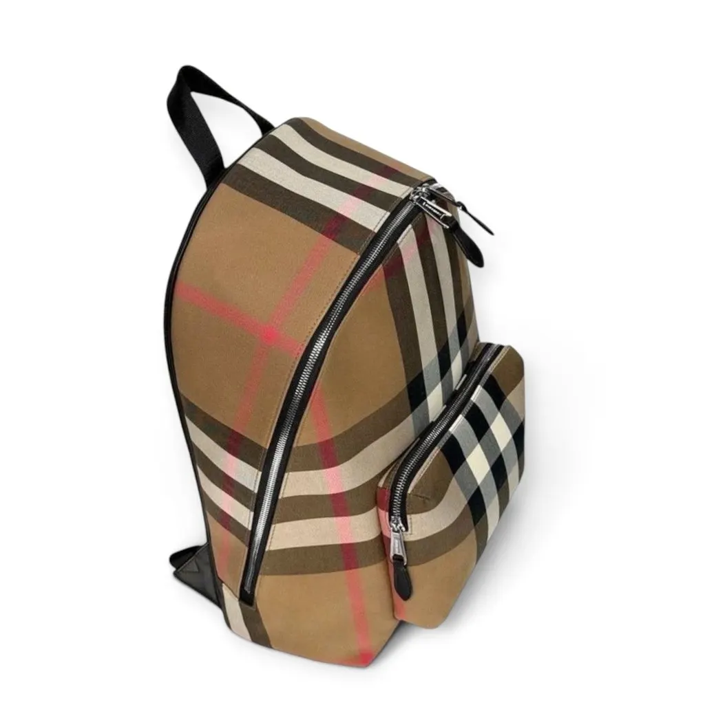 Burberry Backpack Burberry Jeff Check MultiColor Canvas Never worn, with tag - Box View