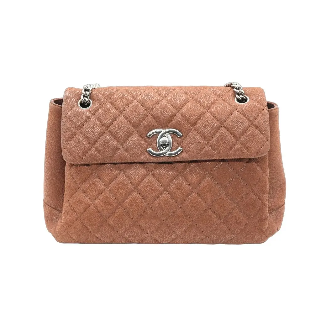 Chanel Classic Flap Shoulder Bag Quilted Leather Chocolate Brown
