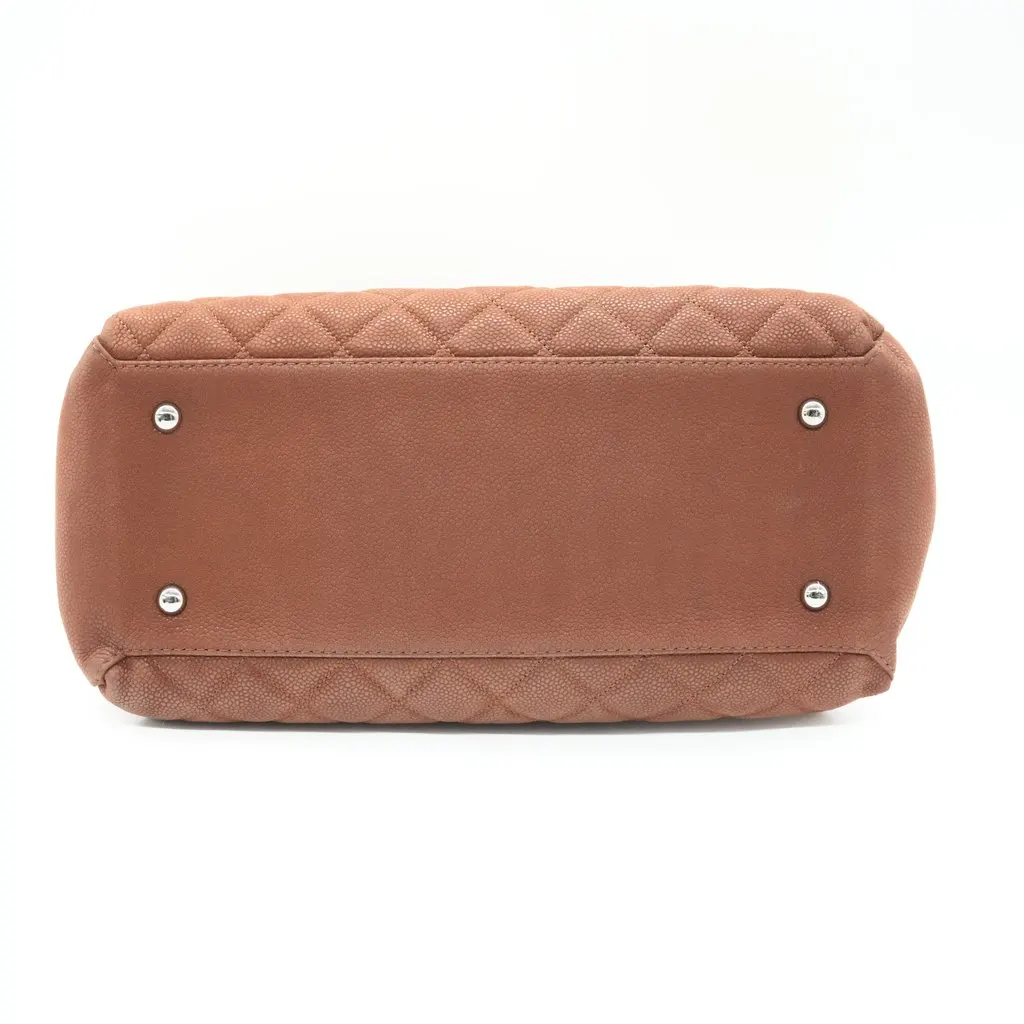 Chanel Classic Flap Shoulder Bag Quilted Leather Chocolate Brown Brown Leather Good - Inside View