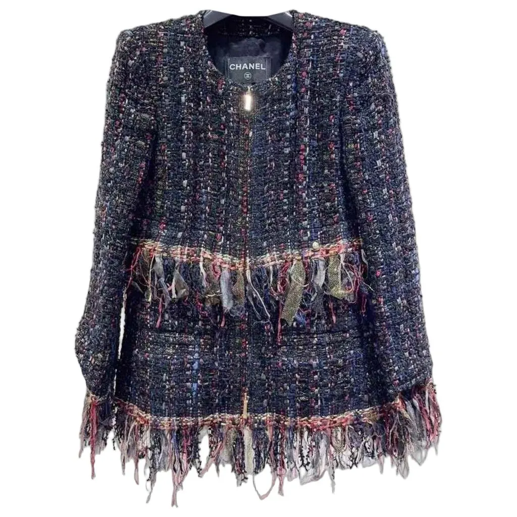 Chanel La Petite Veste Noire Tweed Jacket MultiColor Tweed Very good - Front View