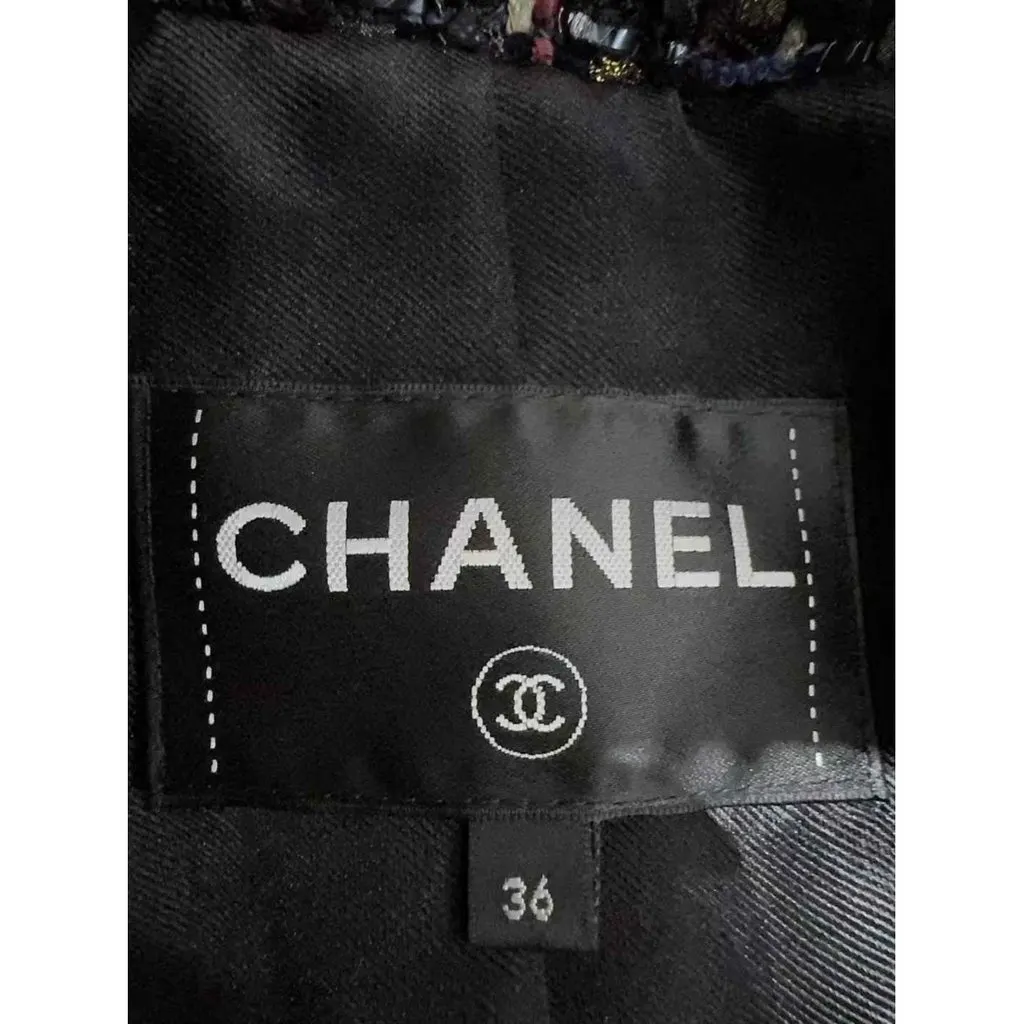 Chanel La Petite Veste Noire Tweed Jacket MultiColor Tweed Very good - Inside View