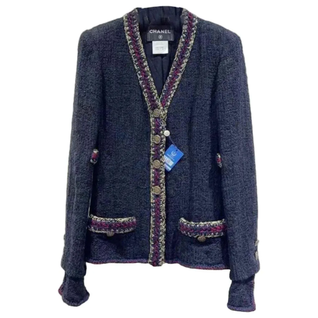 Chanel La Petite Veste Noire Tweed Jacket MultiColor Tweed Very good - Front View