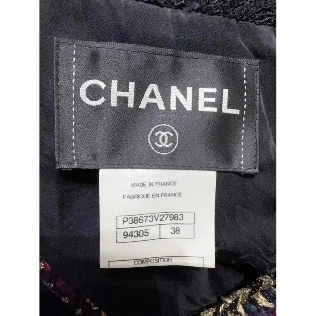 Chanel La Petite Veste Noire Tweed Jacket MultiColor Tweed Very good - Inside View