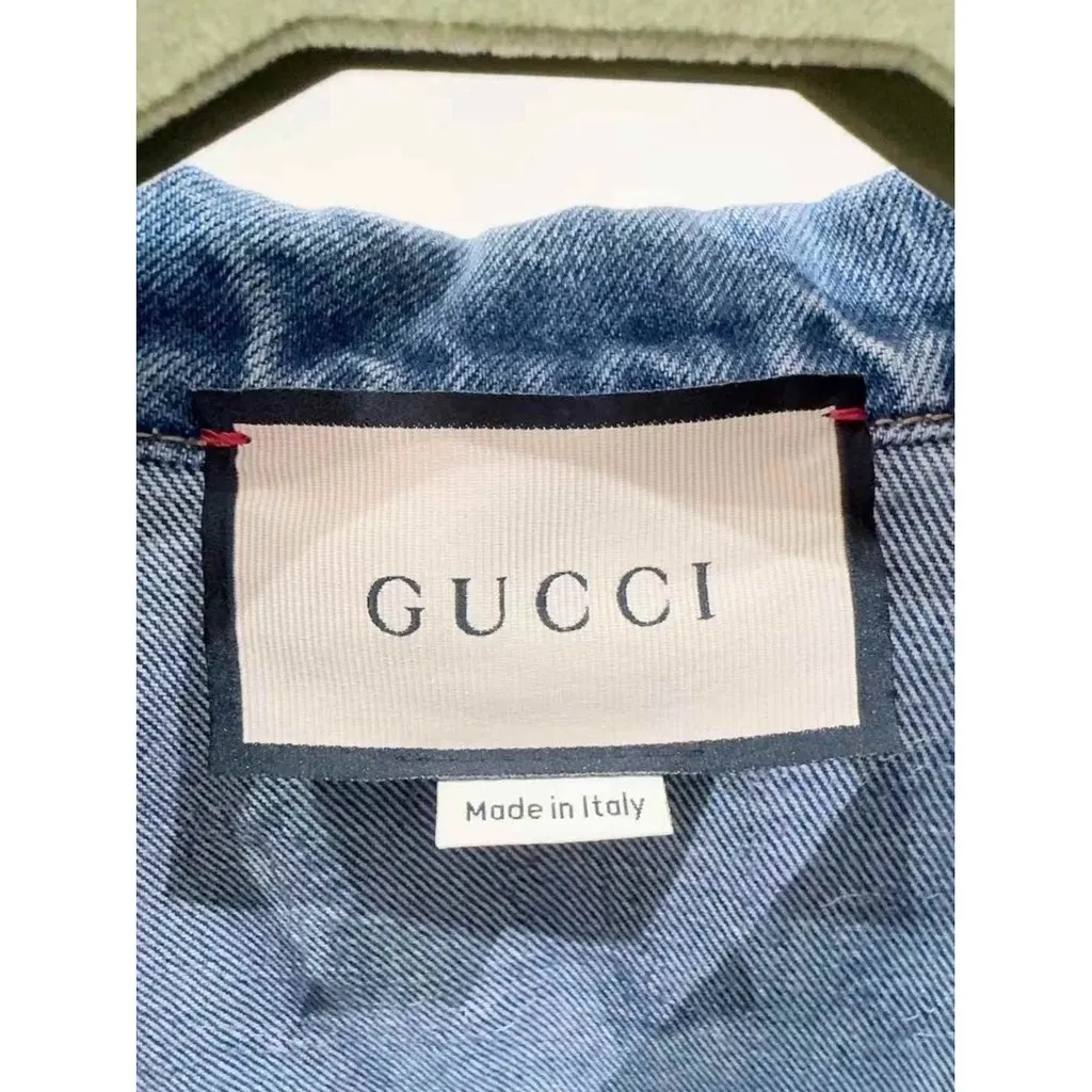 Gucci Blue Cotton Jacket Blue Cotton Very good - Back View