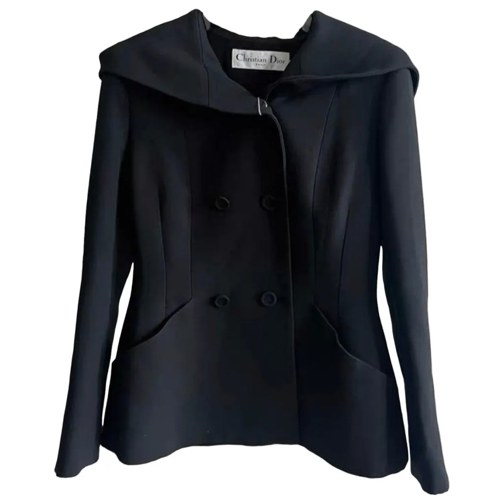 Dior Black Wool Jacket Black Wool Very good - Front View