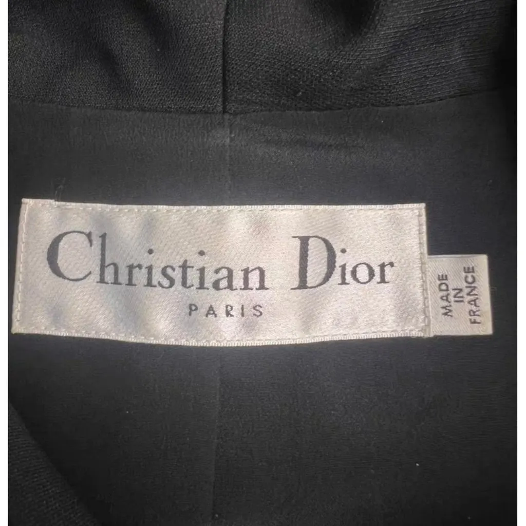 Dior Black Wool Jacket Black Wool Very good - Back View