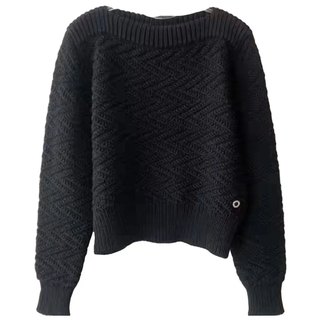 Hermes Black Wool Knitwear Black Wool Very good - Front View
