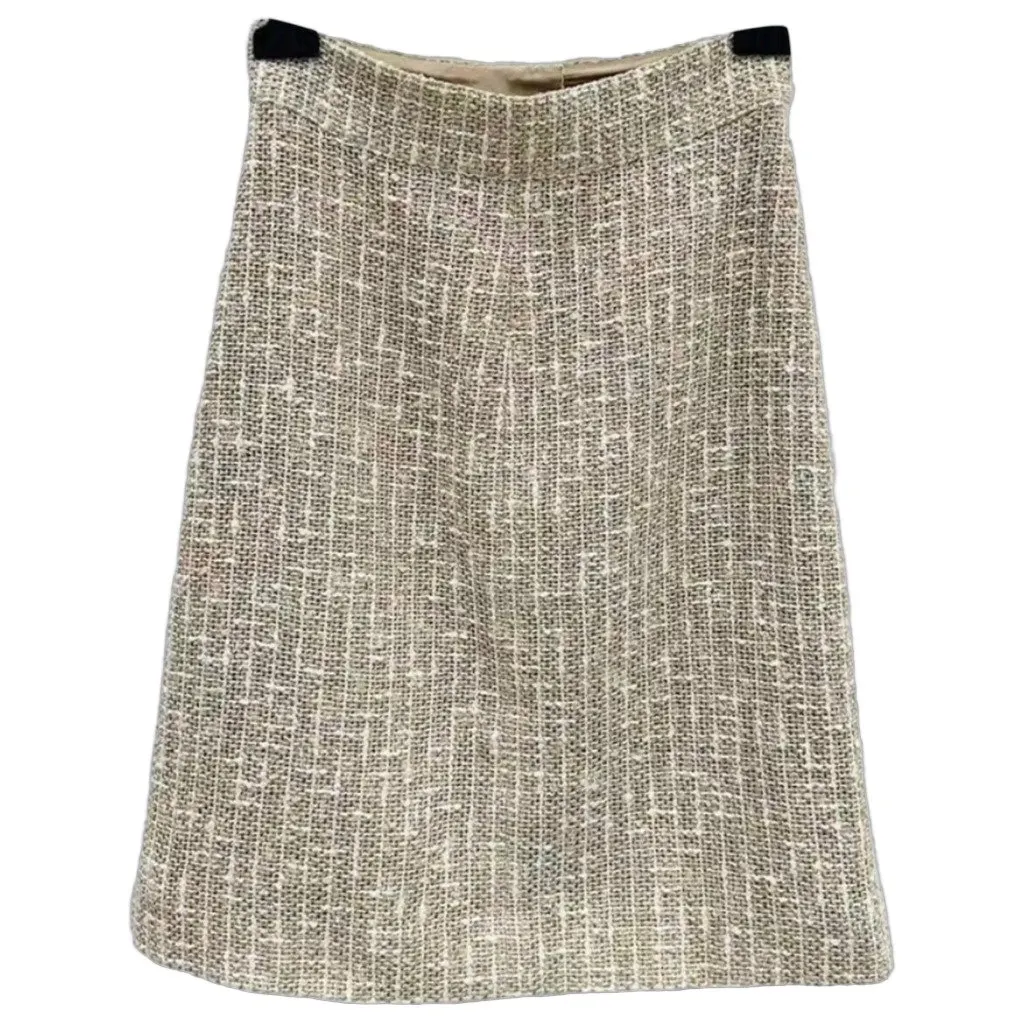 Chanel Beige Linen Skirt Beige Linen Very good - Front View