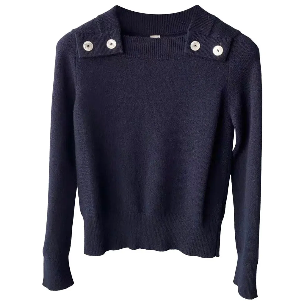 Hermes Navy Cashmere Knitwear Navy Cashmere Very good - Front View