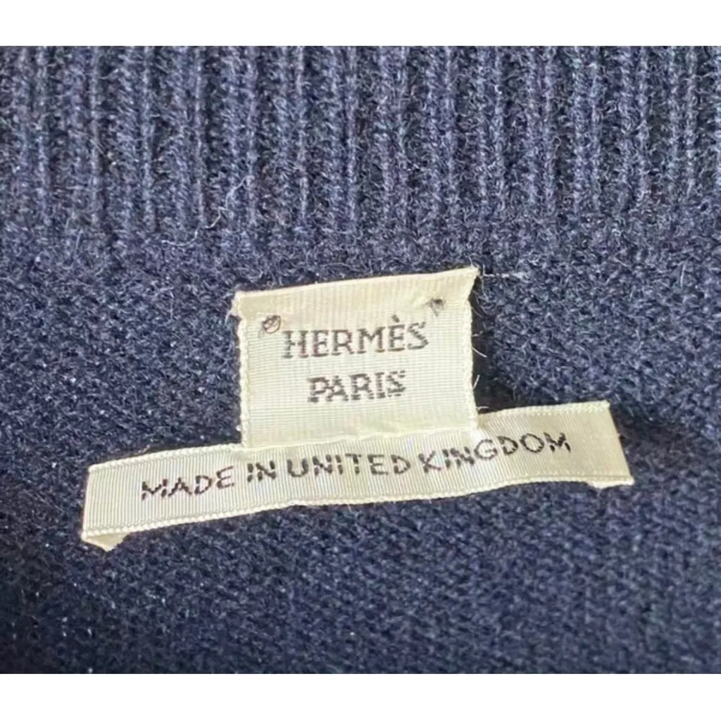Hermes Navy Cashmere Knitwear Navy Cashmere Very good - Inside View