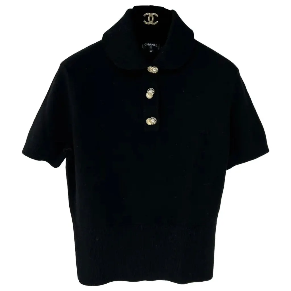 Chanel Black Cashmere Knitwear Black Cashmere Very good - Front View