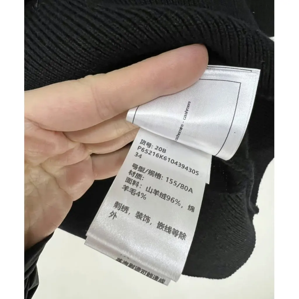 Chanel Black Cashmere Knitwear Black Cashmere Very good - Inside View