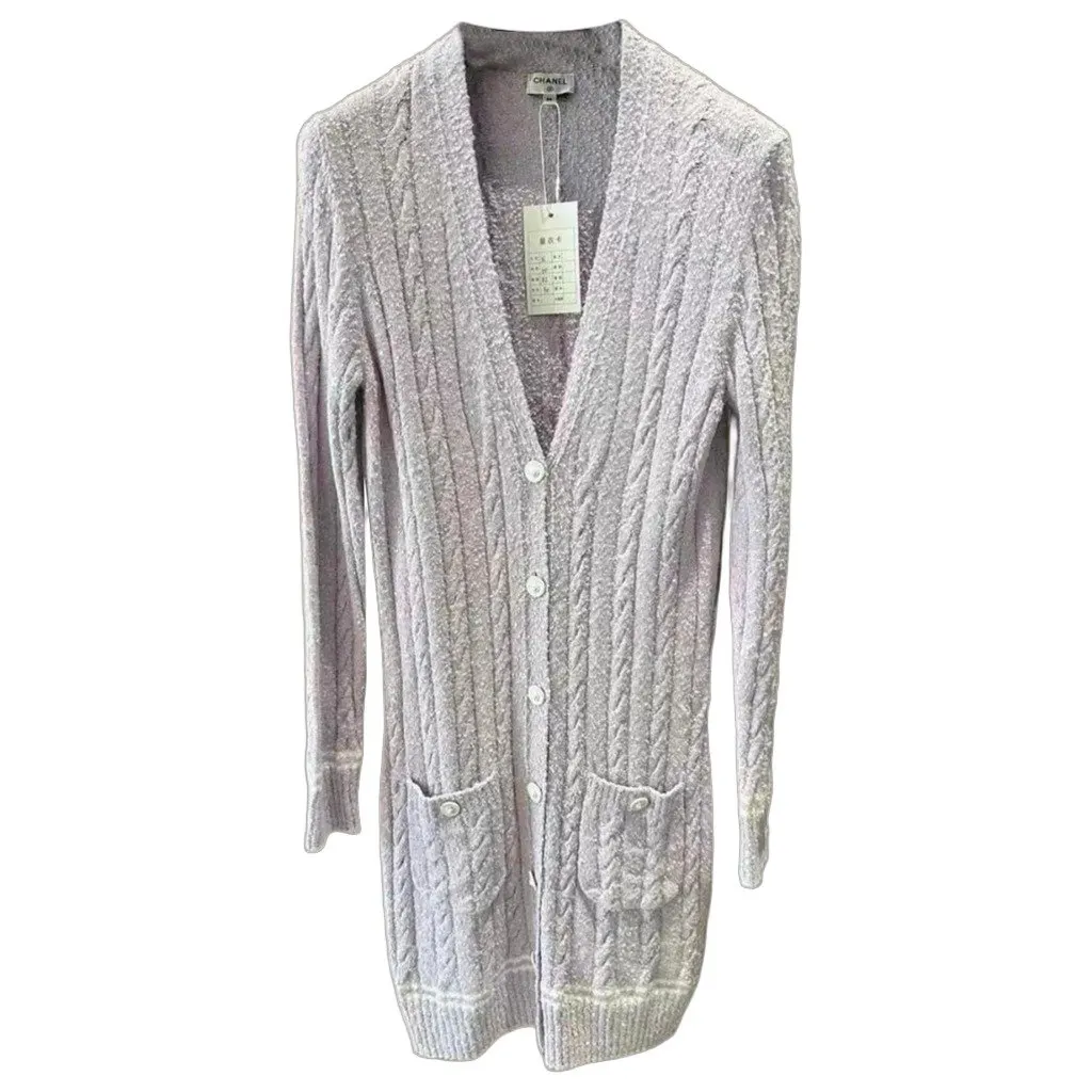 Chanel Purple Viscose Knitwear Purple Viscose Very good - Front View
