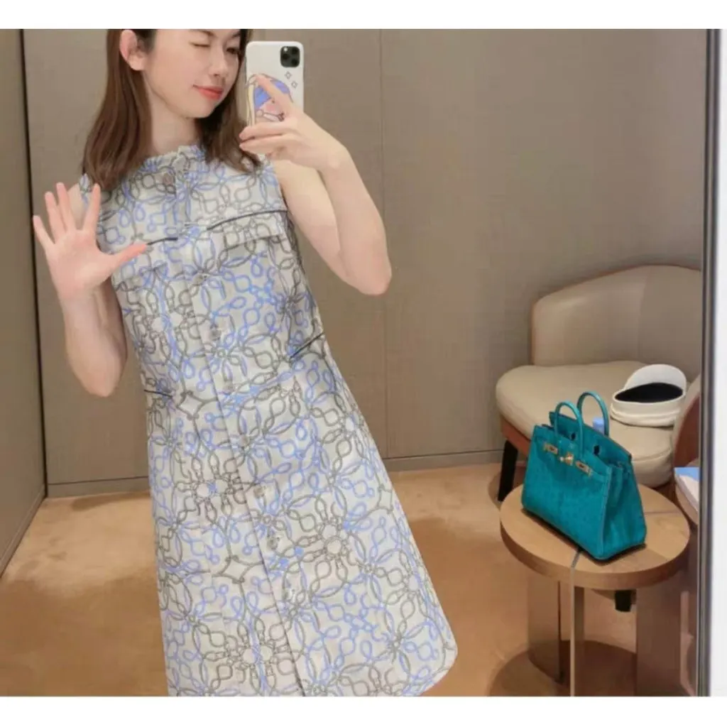 Hermes Cotton Dress MultiColor Cotton Very good - Box View
