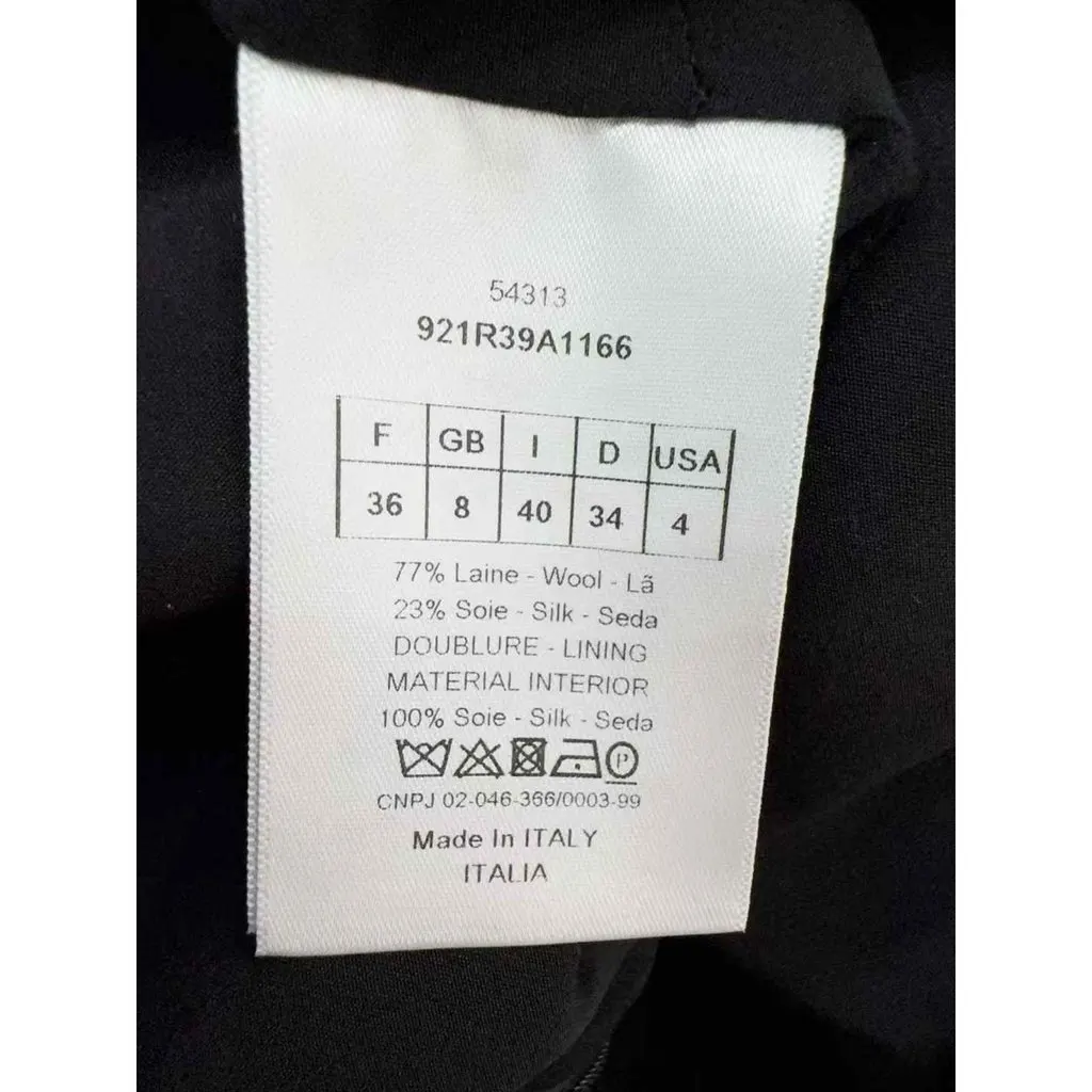 Dior Black Wool Dress Black Wool Never worn, with tag - Model View