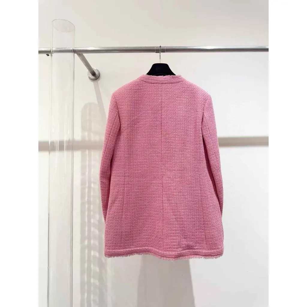 Chanel La Petite Veste Noire Pink Tweed Jacket Pink Tweed Very good - Back View