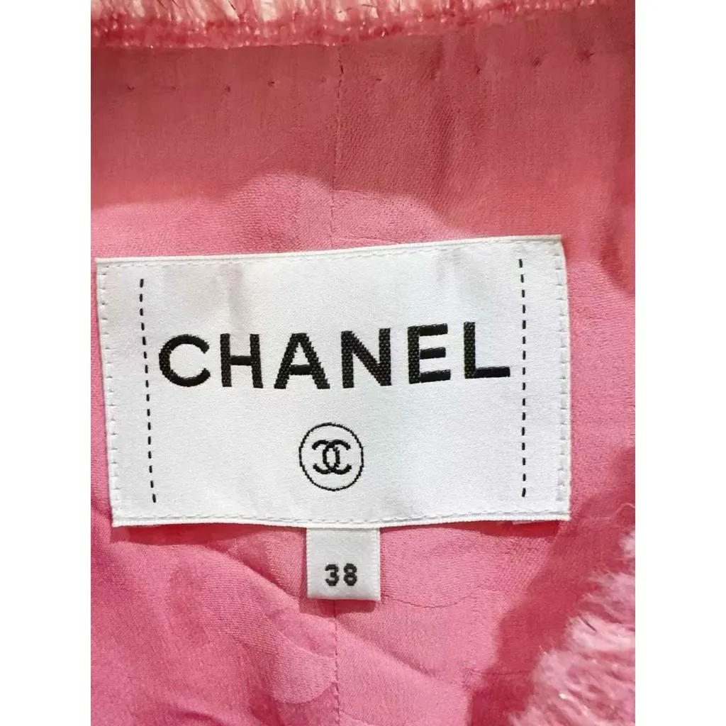 Chanel La Petite Veste Noire Pink Tweed Jacket Pink Tweed Very good - Inside View