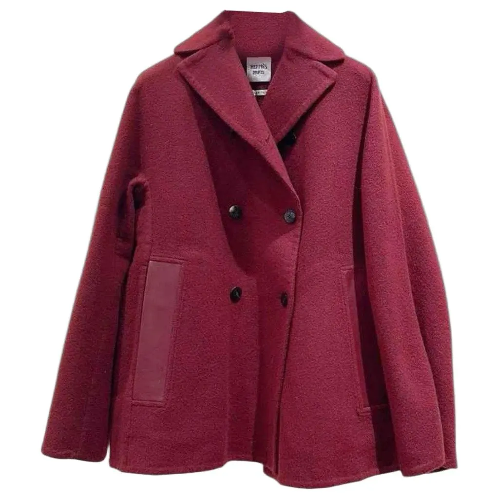 Hermes Cashmere Coat MultiColor Cashmere Very good - Front View