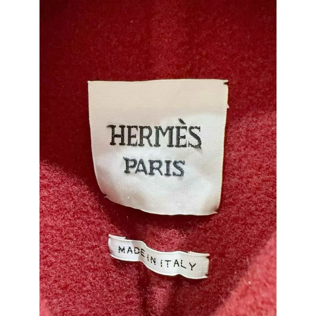 Hermes Cashmere Coat MultiColor Cashmere Very good - Inside View