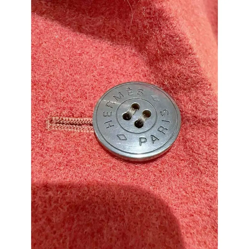 Hermes Cashmere Coat MultiColor Cashmere Very good - Model View