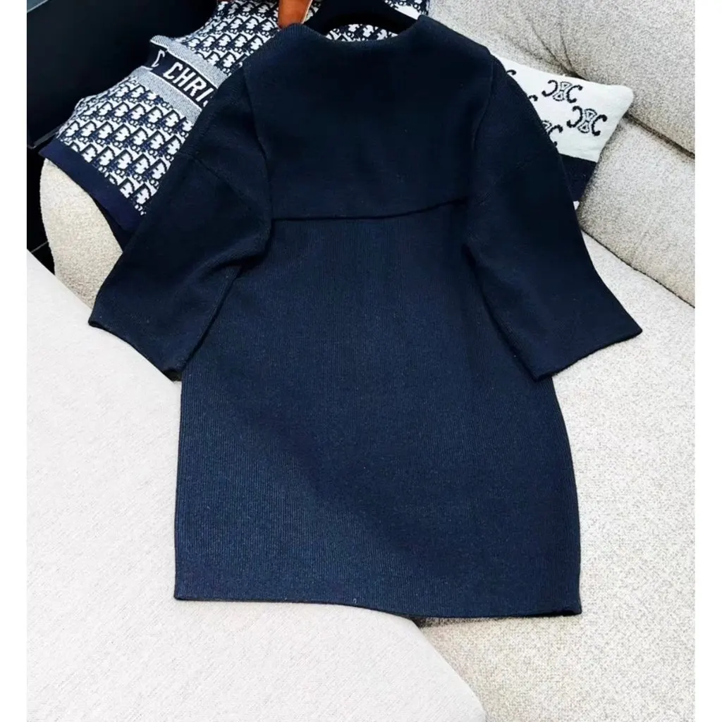Chanel Black Cashmere Dress Black Cashmere Very good - Inside View