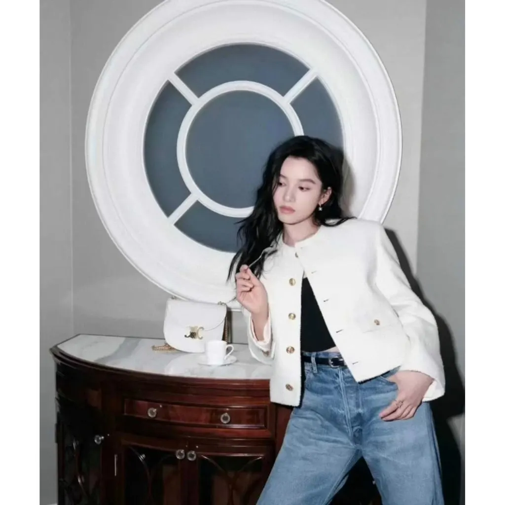 Celine Wool Jacket MultiColor Wool Very good - Model View