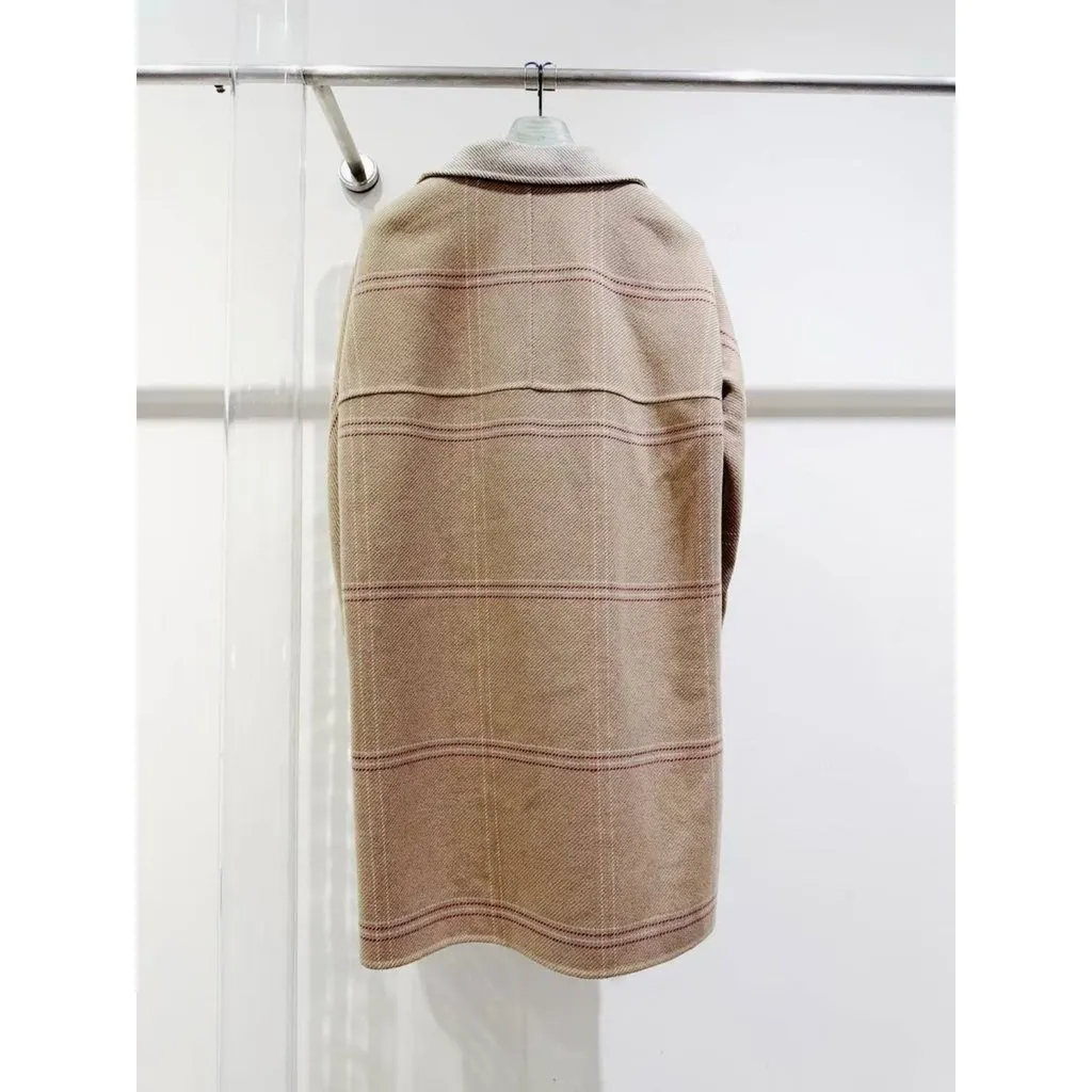 Hermes Cashmere Coat MultiColor Cashmere Very good - Back View