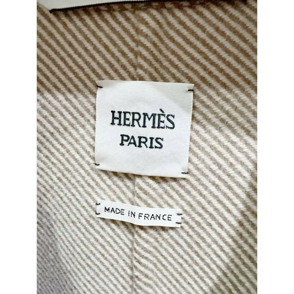 Hermes Cashmere Coat MultiColor Cashmere Very good - Inside View