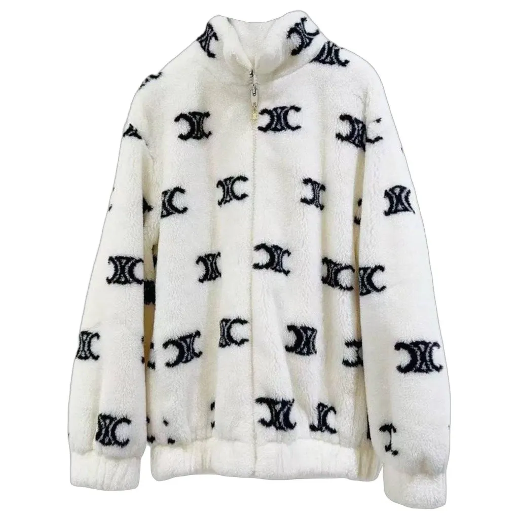 Celine Wool Leather Jacket MultiColor Wool Very good - Front View