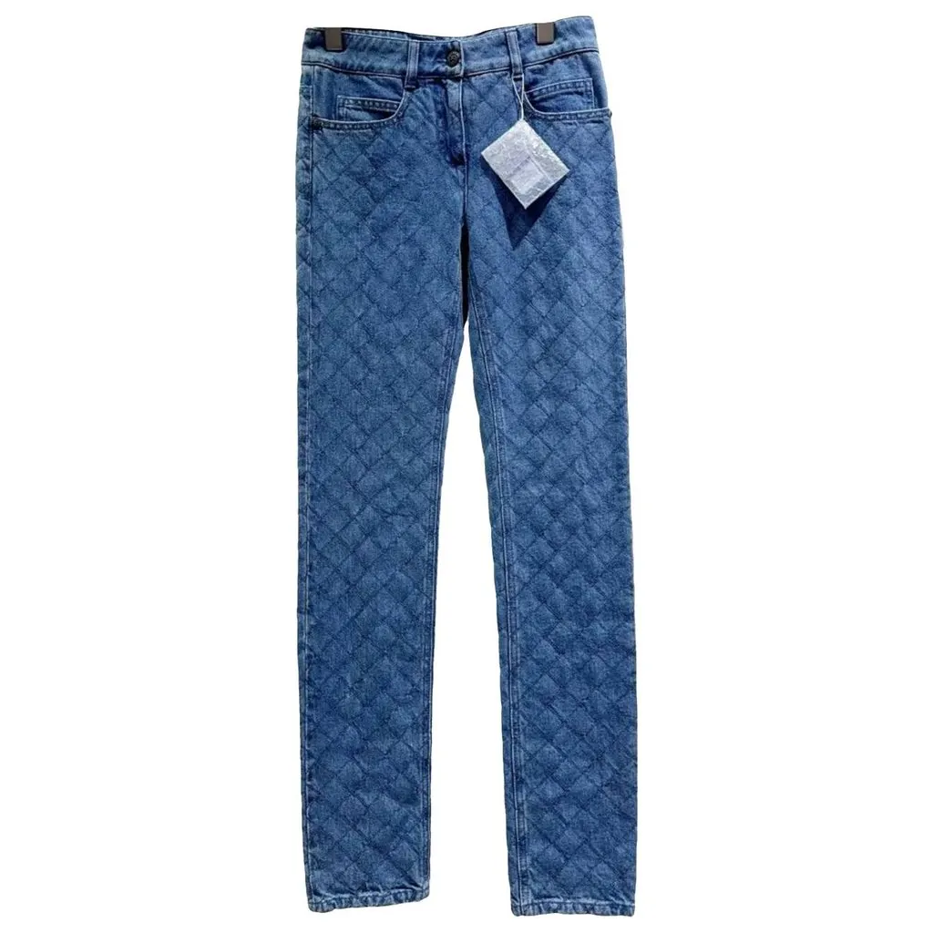 Chanel Blue Cotton Jeans Blue Cotton Very good - Front View