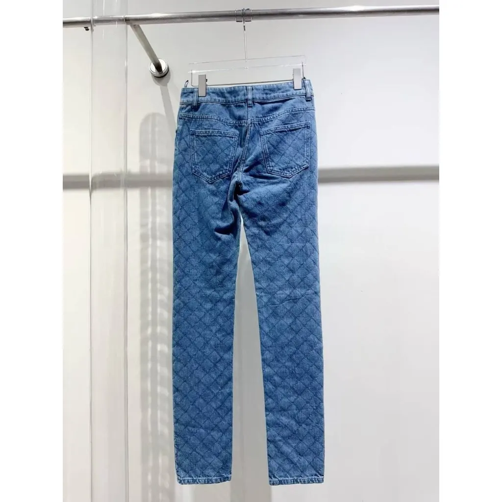 Chanel Blue Cotton Jeans Blue Cotton Very good - Box View