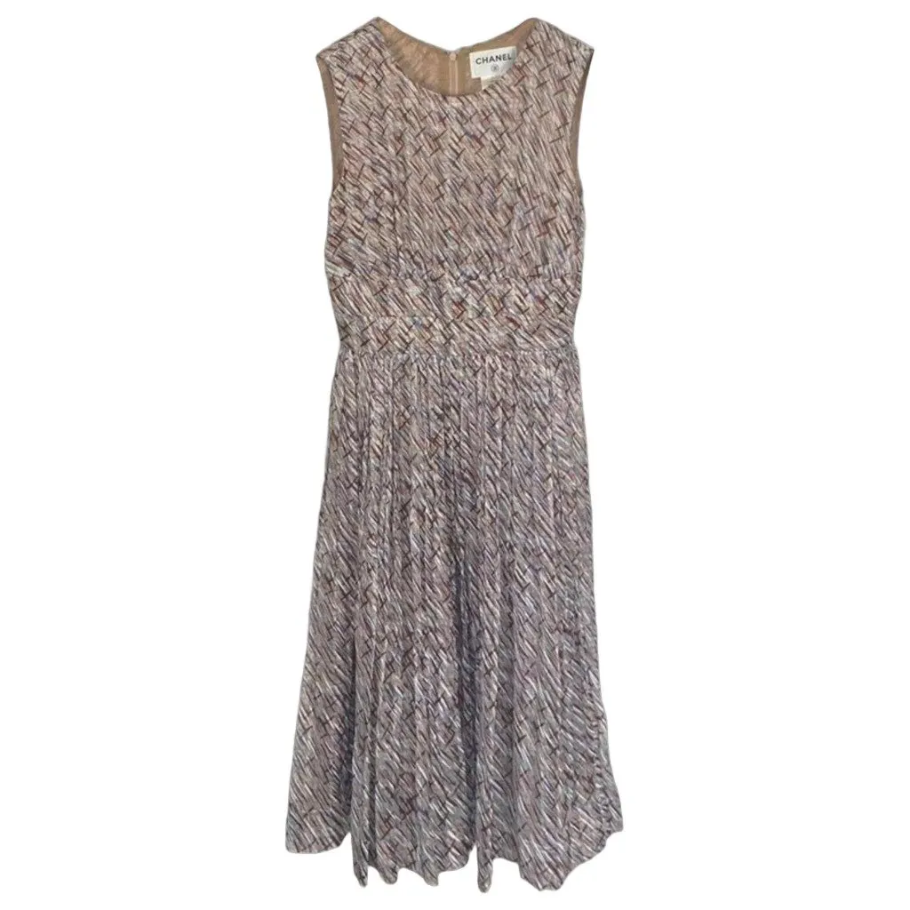 Chanel Silk Dress MultiColor Silk Very good - Front View