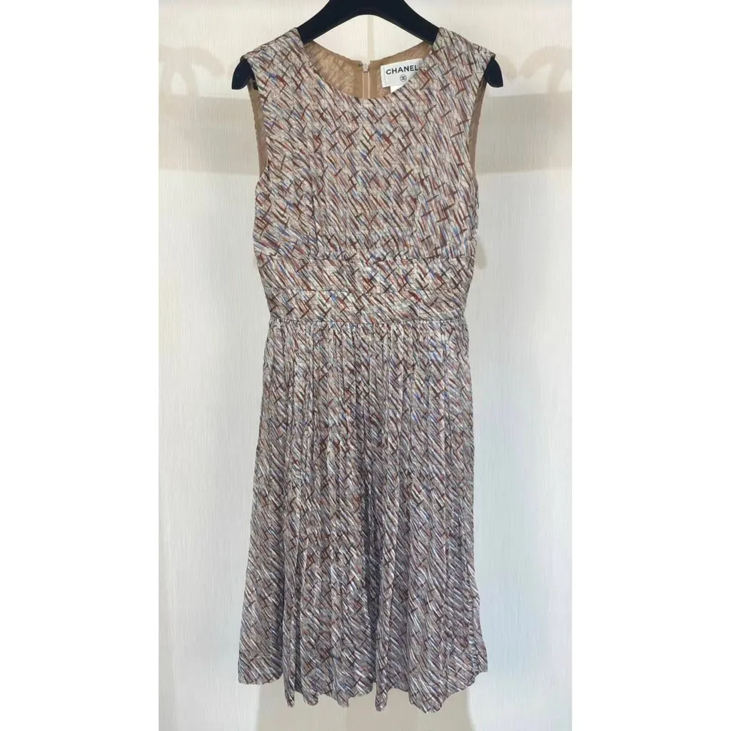 Chanel Silk Dress MultiColor Silk Very good - Back View