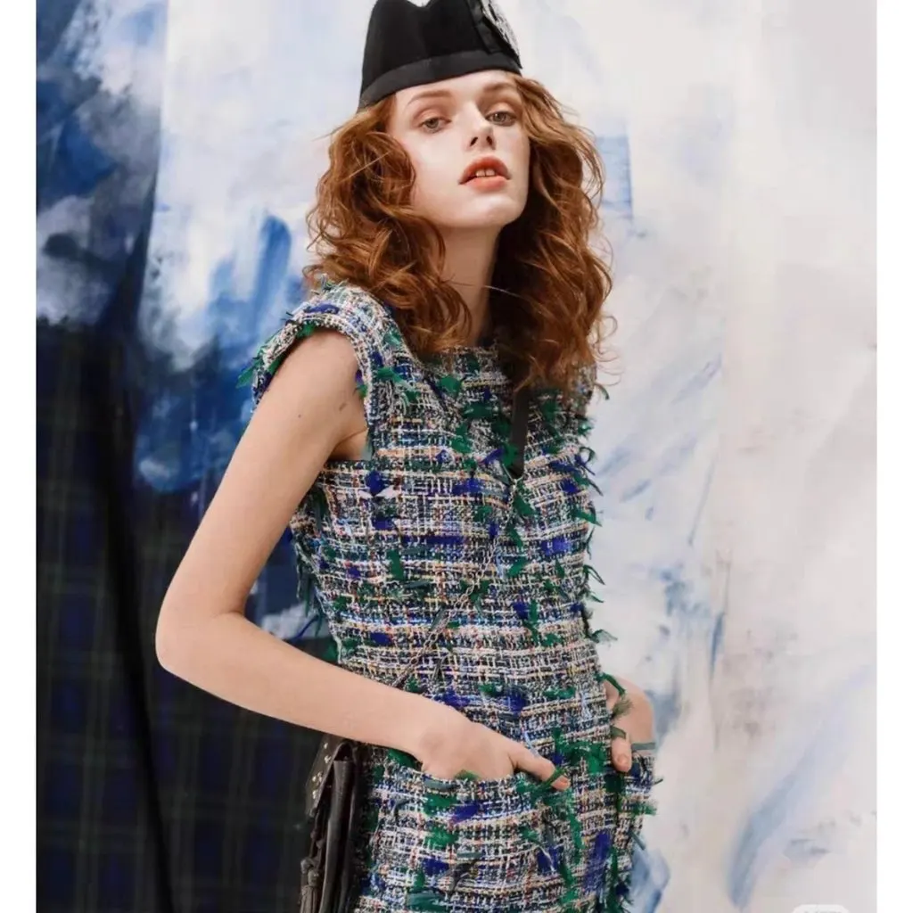 Chanel Cotton Dress MultiColor Cotton Very good - Box View