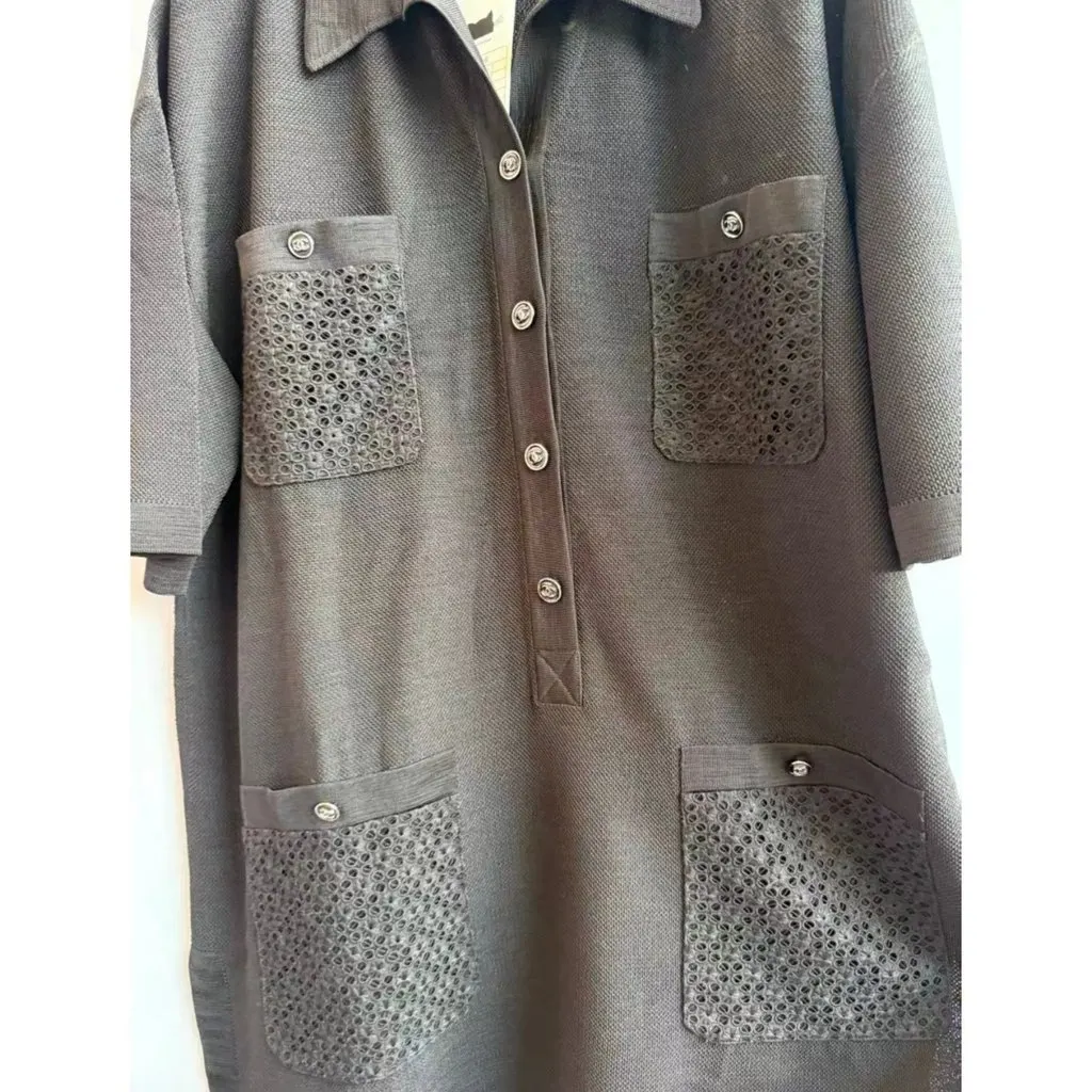 Chanel Black Viscose Dress Black Viscose Very good - Inside View
