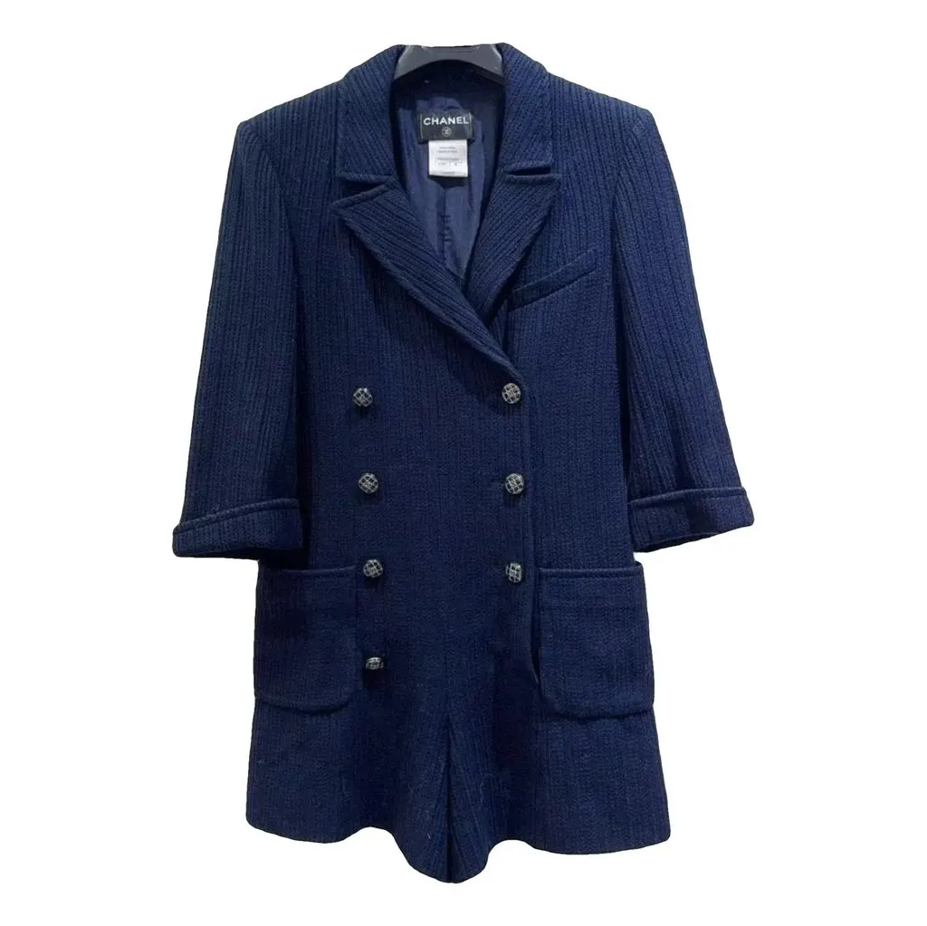 Chanel Navy Cotton Jumpsuit Navy Cotton Very good - Front View