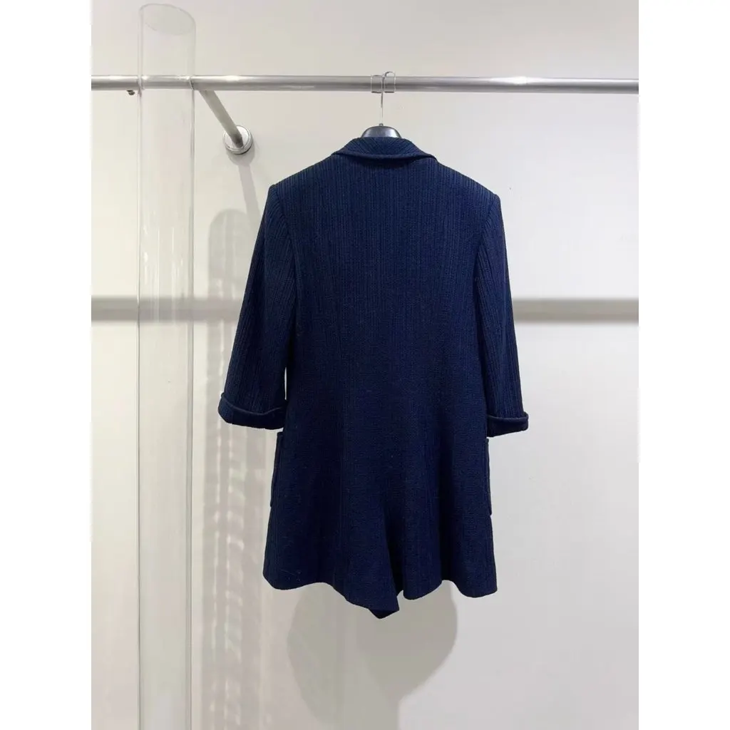Chanel Navy Cotton Jumpsuit Navy Cotton Very good - Back View