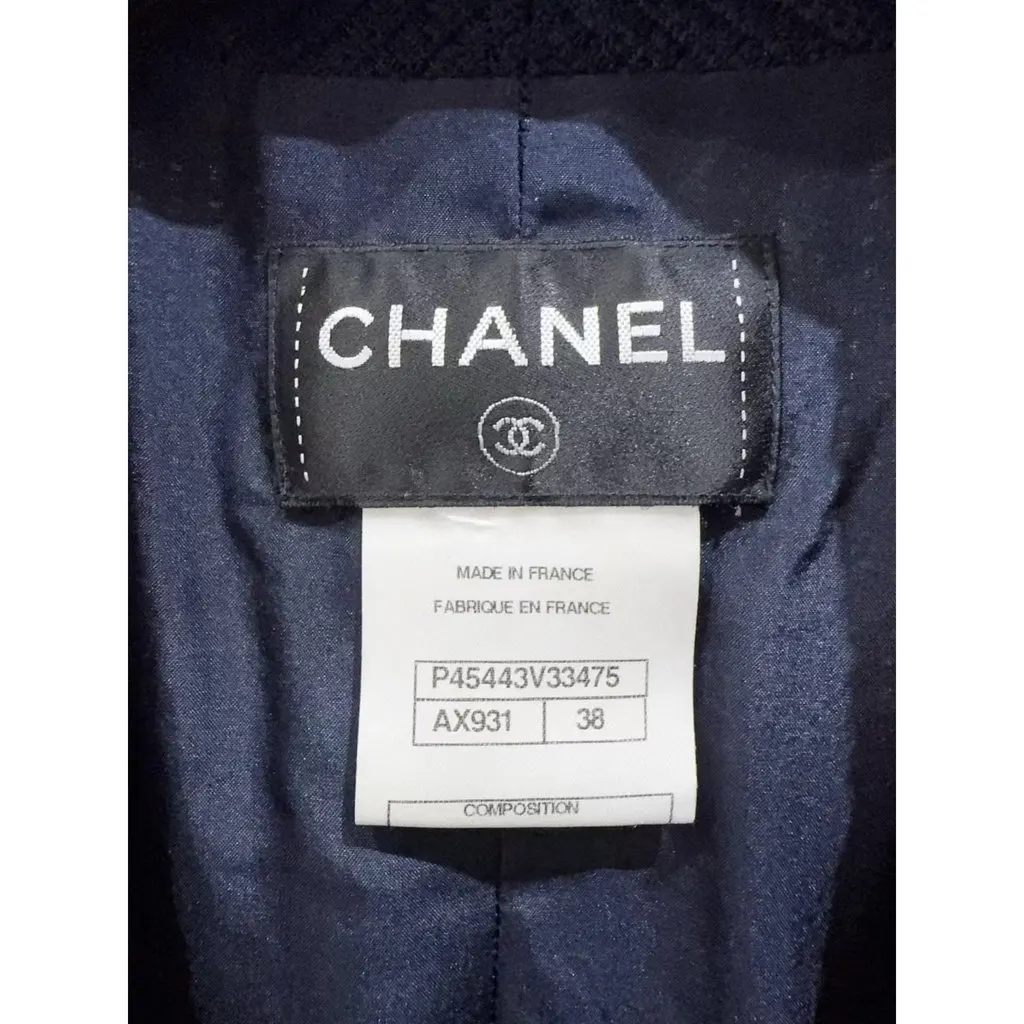 Chanel Navy Cotton Jumpsuit Navy Cotton Very good - Inside View