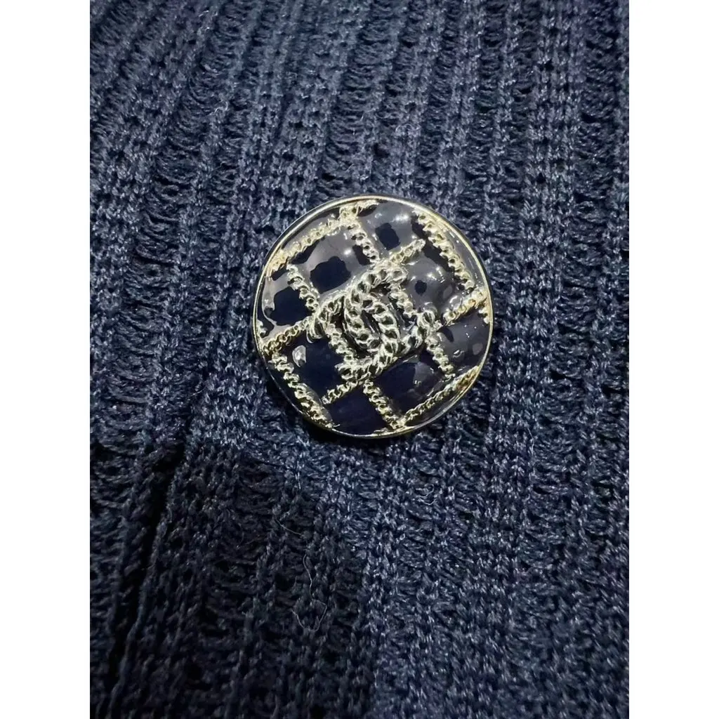 Chanel Navy Cotton Jumpsuit Navy Cotton Very good - Box View