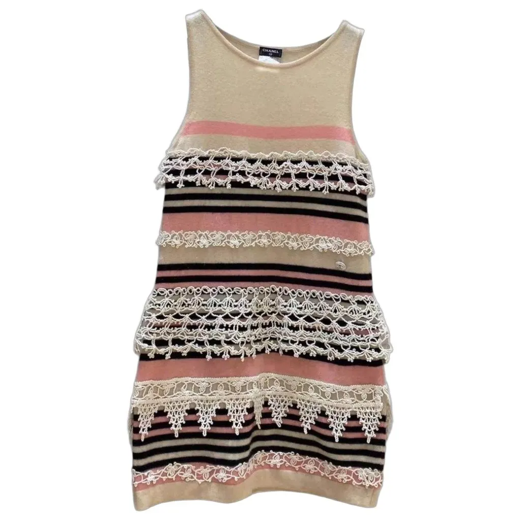 Chanel Cashmere Dress MultiColor Cashmere Very good - Front View