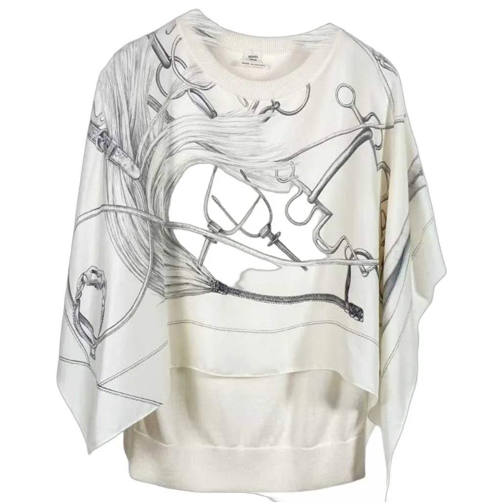Hermes Silk Top MultiColor Silk Very good - Front View