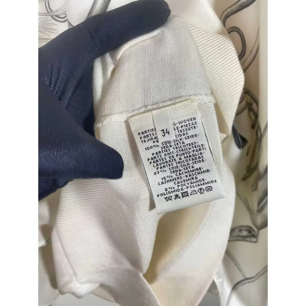 Hermes Silk Top MultiColor Silk Very good - Inside View