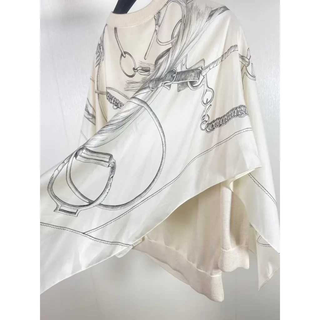 Hermes Silk Top MultiColor Silk Very good - Model View
