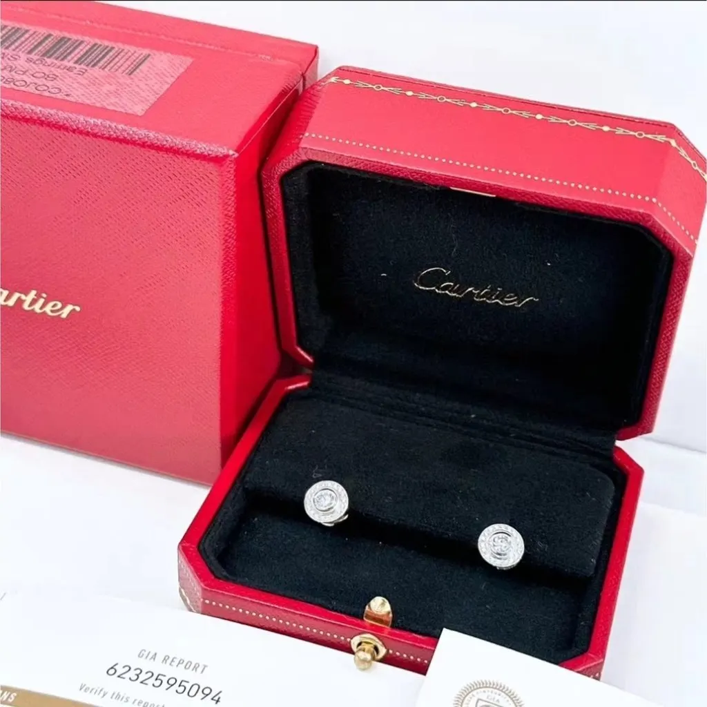 Cartier Neptune White Gold Earrings MultiColor White Gold Very good - Inside View