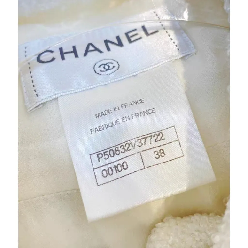Chanel White Viscose Jumpsuit White Viscose Very good - Box View