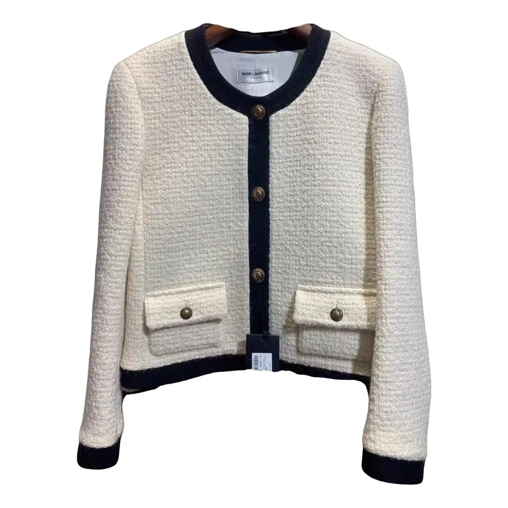 Saint Laurent Wool Jacket MultiColor Wool Never worn, with tag - Front View