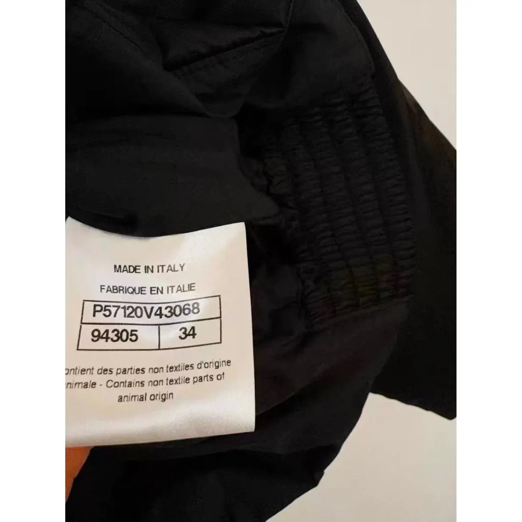 Chanel Black Polyester Leather Jacket Black Polyester Very good - Inside View